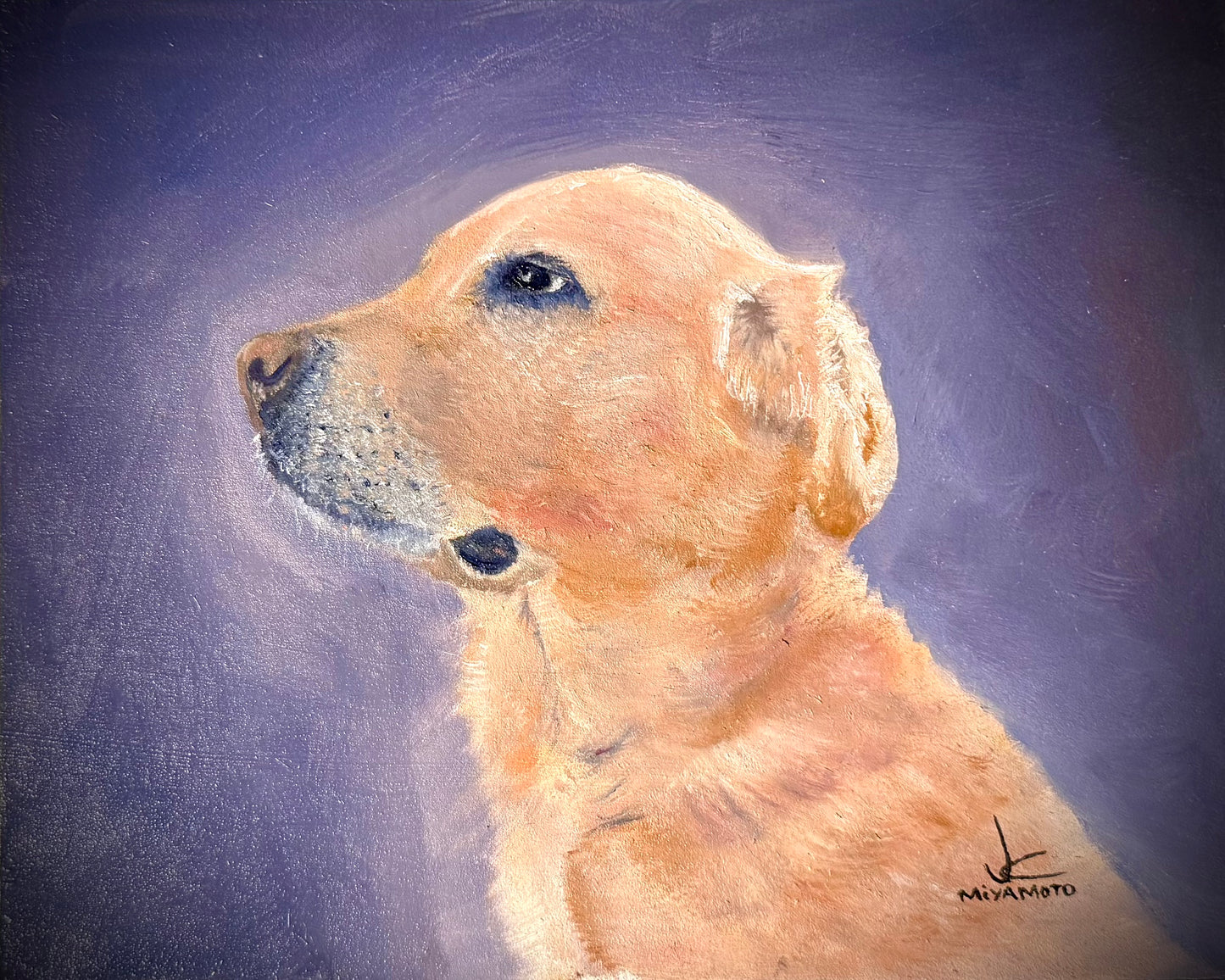 Custom Pet Oil Portrait – Hand-Painted from Your Photo (Complimentary Custom Mug)