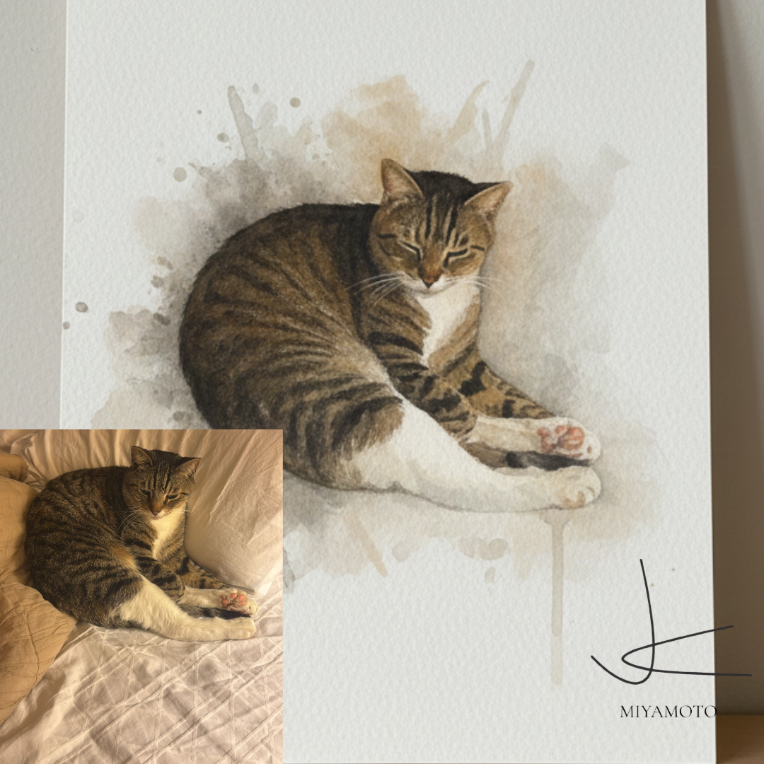 FREE Custom Mug + Watercolor Custom Dog Portrait Memorial - Original Hand-Painted Pet Loss Gift or Life Tribute - LIVE Video Provenance